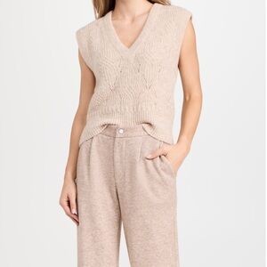Veronica Beard Sweater Arida Alpaca Merino Wool Knit Vest‎ Sz S